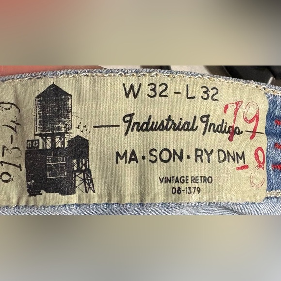 Blue Skinny Distressed Jeans size 32 by 32 - Picture 4 of 5